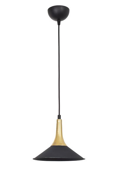 Modavize Nora Living Room Black Metal Pendant Lamp Single Chandelier - For Kitchen and Bedroom