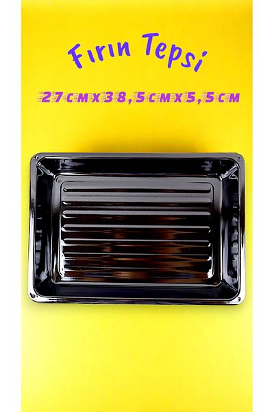 İnci Emaye 27X38,5X5,5 No Enamel Oven Tray Rectangular Tray 38 cm