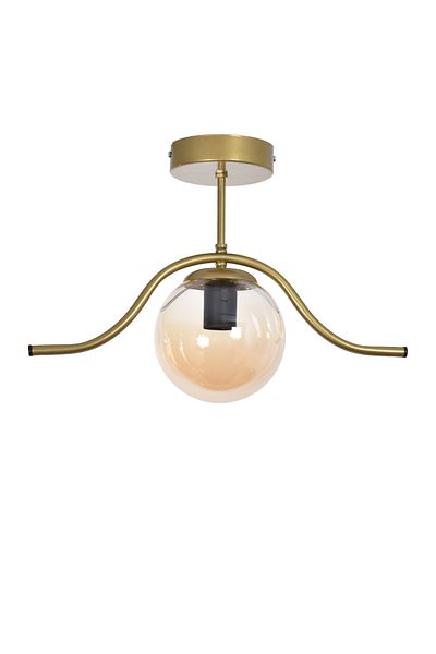 Modavize Meta Living Room - Honey Glass Single Chandelier for Kitchen and Bedroom - Antique Color