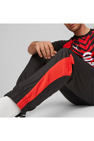Puma Mens AC Milan Football Pre-match Woven Pants - Black