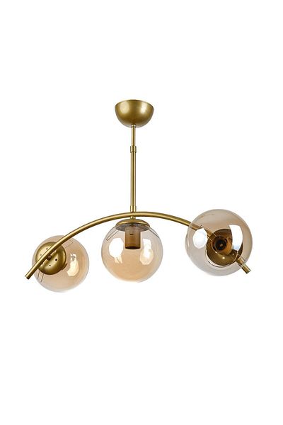 Modavize Ella Modern 3-Piece Chandelier - Antique Honey Glass for Living Room, Kitchen, Bed and Room
