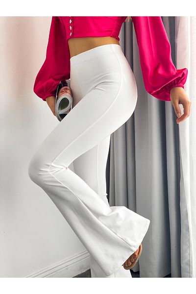 radica fashion White Spanish Leg Trousers