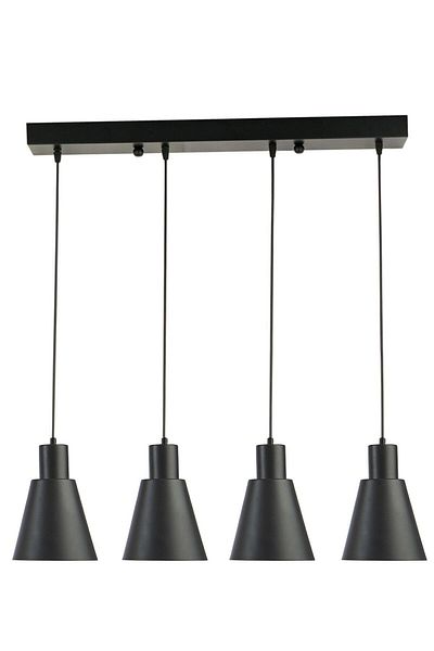 Modavize Modern Trend Black Colored 4-Piece Pendant Chandelier - Special Design Cafe-Kitchen Living Room