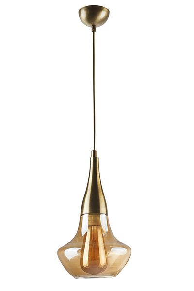 Modavize Fora Retro Living Room - Bedroom Single Chandelier - Modern Design, Antique Honey Glass