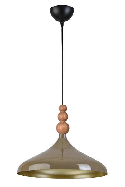 Modavize Nil Modern Tasarım Ahşap Detaylı Metal Cafe - Mutfak Kahverengi Tekl...