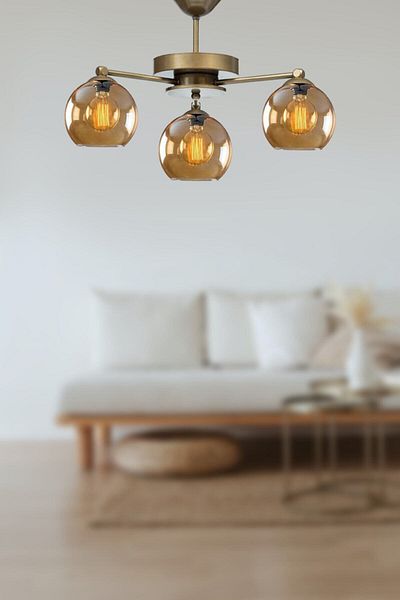 Modavize Topaç Modern Living Room - 3-Piece Chandelier Set - Kitchen and Bedroom Antique Body Balcam