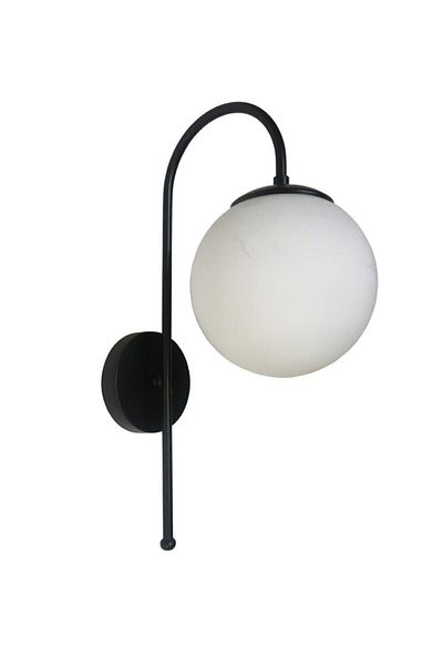 Modavize Angel Special Living Room - Kitchen - Cafe Design Black Body White Glass Sconce