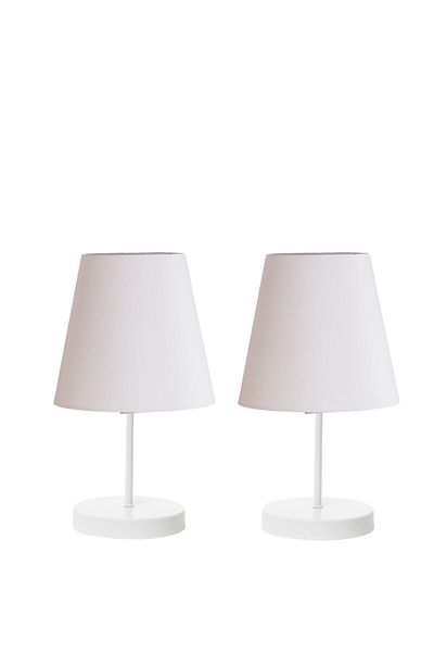 Modavize Modern Metal Leg Marla Head Table Lamp - Set of 2 Lampshades
