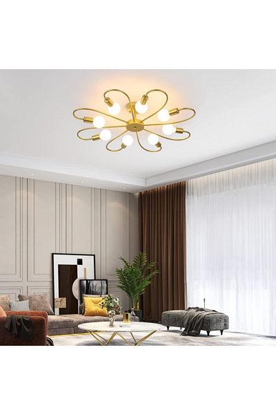 Modavize Mars Decorative 8-Piece Color Antique Set - Chandelier (WITHOUT BULB) - Kitchen and Bedroom Design