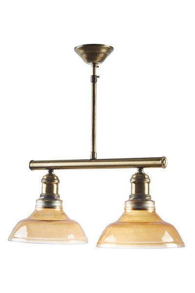 Modavize Poyraz Retro Rustic Living Room - Glass 2-Piece Chandelier for Kitchen and Bedroom