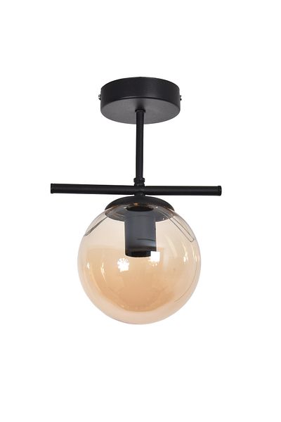 Modavize Ceku Modern Living Room - Single Ceiling Plate Chandelier with Globe Glass for Kitchen and Bedroom