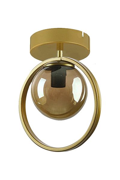 Modavize Gold Smoked Single Chandelier - Fairy Metal Ring Living Room - Kitchen - Bedroom