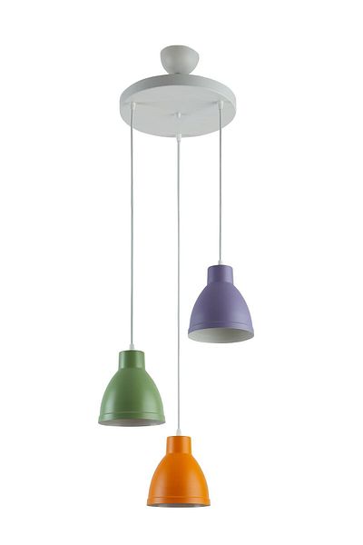 Modavize Enzo Modern Green Orange Lilac 3-Piece Pendant Chandelier - Special Design Living Room and Kitchen
