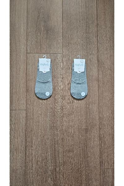 Aytuğ Aytuğ 2 Pairs Women's Bamboo Group Summer Season Combed Cotton (Grey) Ballerina Socks - 34319-2