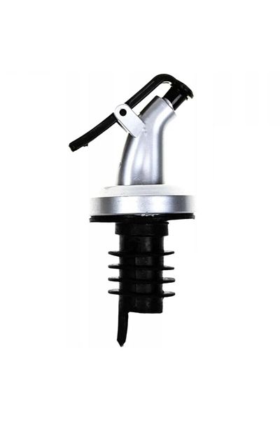 OEM Dop cu picurator pentru sticle cu ulei, otet sau alcool, universal, plastic si cauciuc, negru/argint