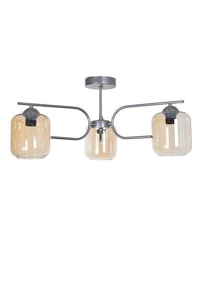 Modavize Aloha Modern Design Living Room Bedroom Kitchen Gray Color Honey Glass 3-Piece Chandelier