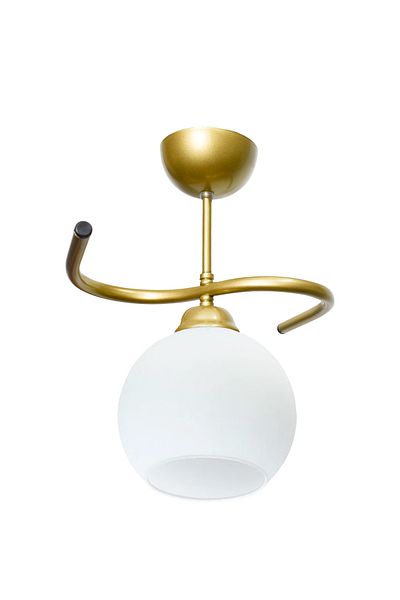 Modavize Fuji Living Room - White Glass Single Chandelier - Kitchen and Bedroom - Hall - Antique Color