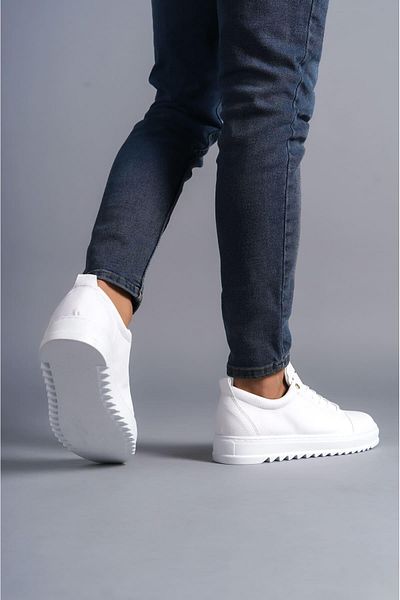 Byshoes Slw152 Cool Lace-Up Skin Men's Casual Sports Classic Shoes Cbt - White