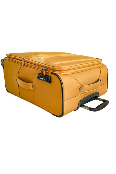 Snowball large trolley expandable SW21504, 77x48x26 cm, nylon jacquard, mustard yellow