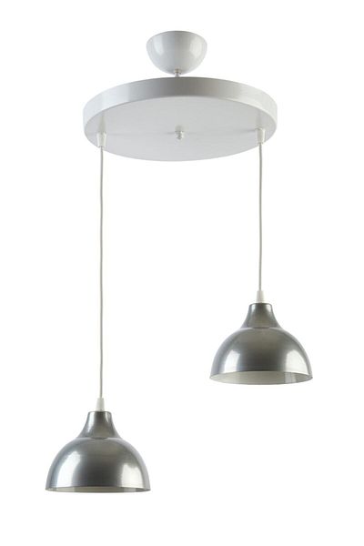 Modavize Kinder White Living Room - Cafe Kitchen - Gray Color 2-Piece Chandelier