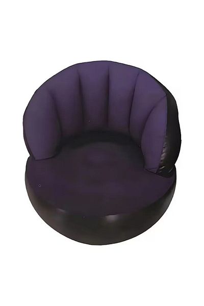 MACVI Scaun gonflabil cu pompa inclusa, design modern, dimensiuni 85x70 cm, interior/exterior, Mov