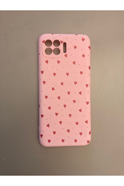 Newon OPPO RENO 4 LITE حافظة هاتف من السيليكون الفاخر مطبوعة على شكل قلب أحمر