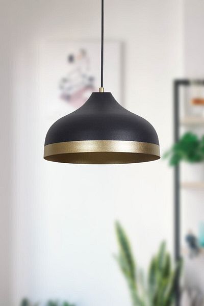Modavize Nilay Special Living Room - Black Metal Single Cafe Design Chandelier