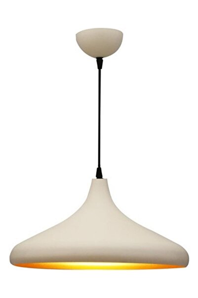 Modavize Nil Özel Tasarım Modern Retro Metal Salon Cafe-mutfak-yatak Odası Krem Tekli Sarkıt Avize