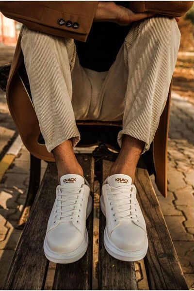 Byshoes Knack High Sole Casual Shoes 044 White