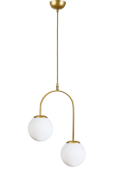 Modavize Janin Modern Living Room - 2-Piece Chandelier Kitchen and Bedroom Pendant Lamp Antique Body Honey Glass