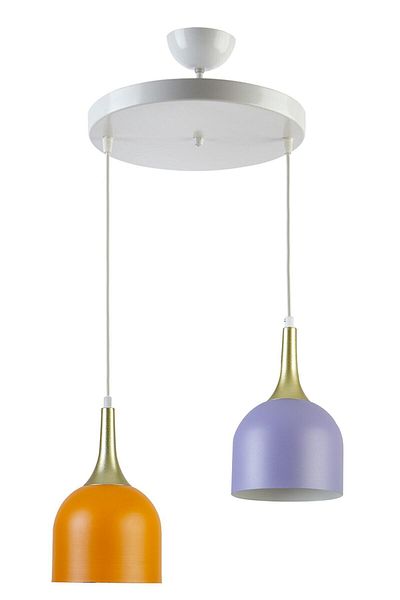 Modavize Reina Modern Design - Lilac Orange 2-Piece Chandelier - Kitchen and Cafe Living Room