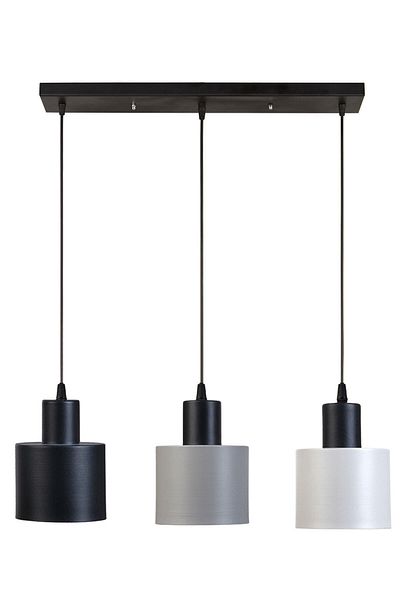 Modavize Modern Teddy Cafe Kitchen Living Room 3-Piece Metal Row Pendant Lamp Chandelier Set