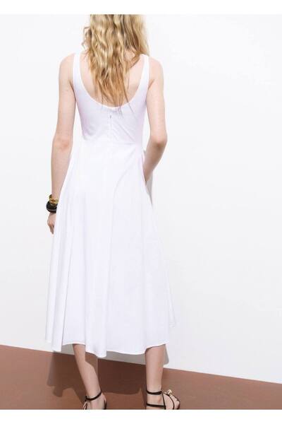 MANGO Woman Evaze midi elbise