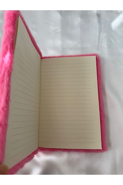 PARLAK EVREN Pink Plush Notebook