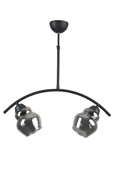 Modavize Smoked Glass Modern Financial Design - Cafe Kitchen Living Room 2-Piece Chandelier Set