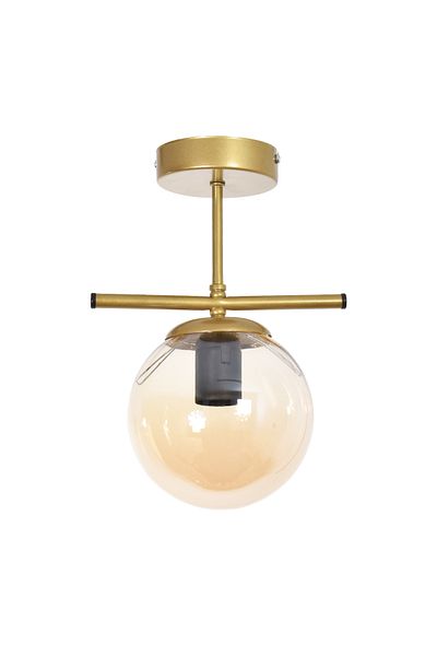 Modavize Ceku Modern Living Room - Single Ceiling Plate Chandelier with Globe Glass for Kitchen and Bedroom