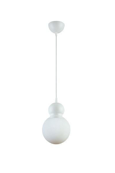 Modavize Rio Modern Design - White Glass Single Chandelier Hall White Color Cafe Kitchen