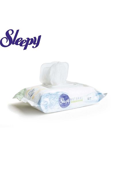 Sleepy Wet Towel Wipes Cotton Newborn Natural Bamboo 40 Sheets Set of 36 (1440 Sheets)