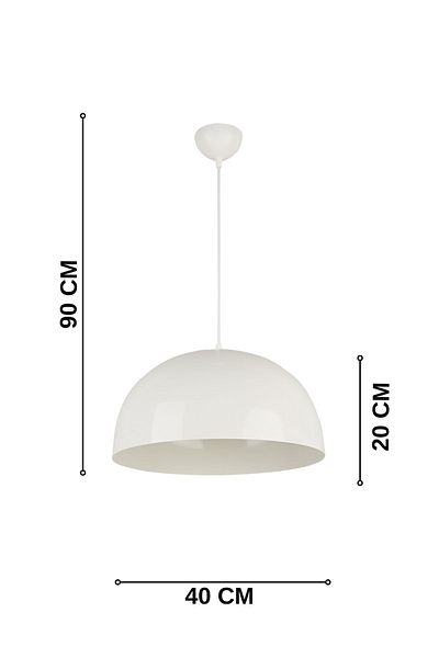 Modavize Togo Special Design Modern Living Room - Kitchen - Cafe - Children's Room Metal White Color Single Pendant Lamp Chandelier