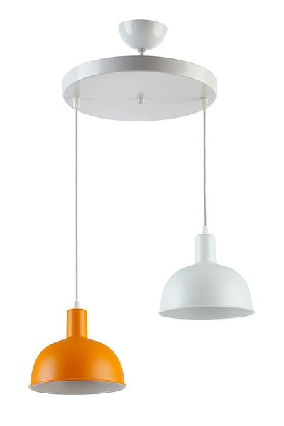 Modavize Marley Special Design - Modern Cafe Kitchen Living Room Orange White 2-Piece Pendant Lamp Chandelier