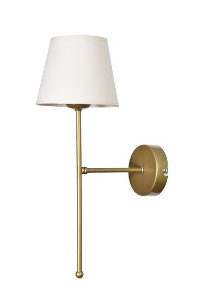 Modavize Paris Special Living Room - Cafe Design - Gold Colored White Wall Sconce - Body Fabric