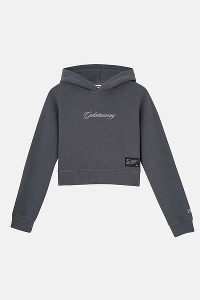 Reflect Studio Gs 1905 Women's Crop Supersoft Hoodie - Anthracite