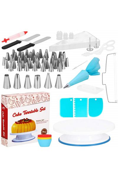 OEM Cake Decorating Set, Silicone/Stainless Steel/Plastic, 106 Pieces, Multicolor