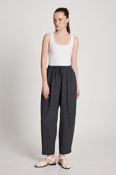 minaaise Pauline Linen Trousers Anthracite