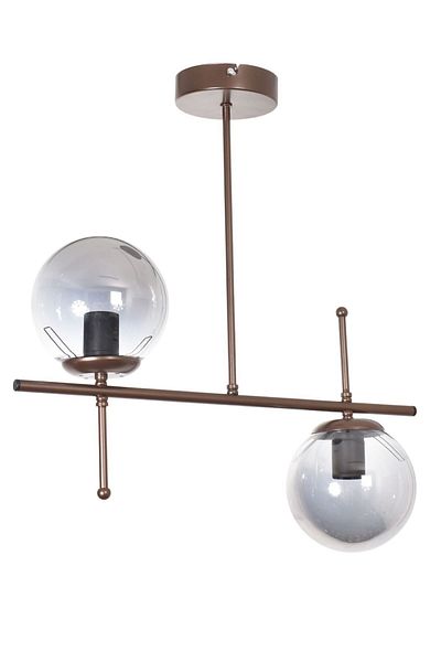Modavize Feris Modern Design - Brown Smoked Glass 2-Piece Chandelier Living Room Kitchen Bedroom