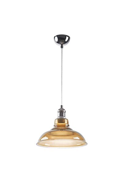 Modavize Modern Living Room - Chrome Smoked Glass Single Chandelier - Kitchen and Bedroom