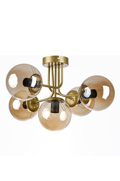 Modavize Picasso Modern Design - 5-Piece Antique Colored Honey Glass Bedroom Chandelier