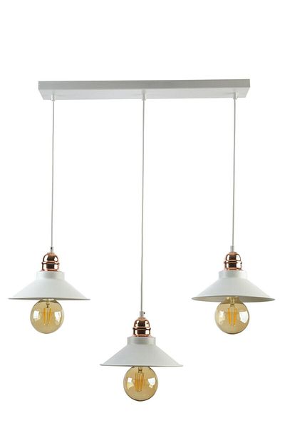 Modavize Alfa Living Room - Modern White 3-Piece Chandelier - Kitchen and Cafe Set