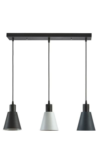 Modavize Modern Trend Decorative - 3-Piece Anthracite White Black Pendant Chandelier Set