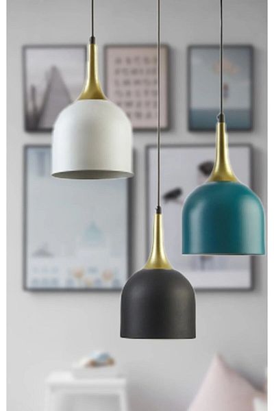 Modavize Reına Modern Living Room - Kitchen - Cafe Design Metal Head Single Double Triple Row Chandelier